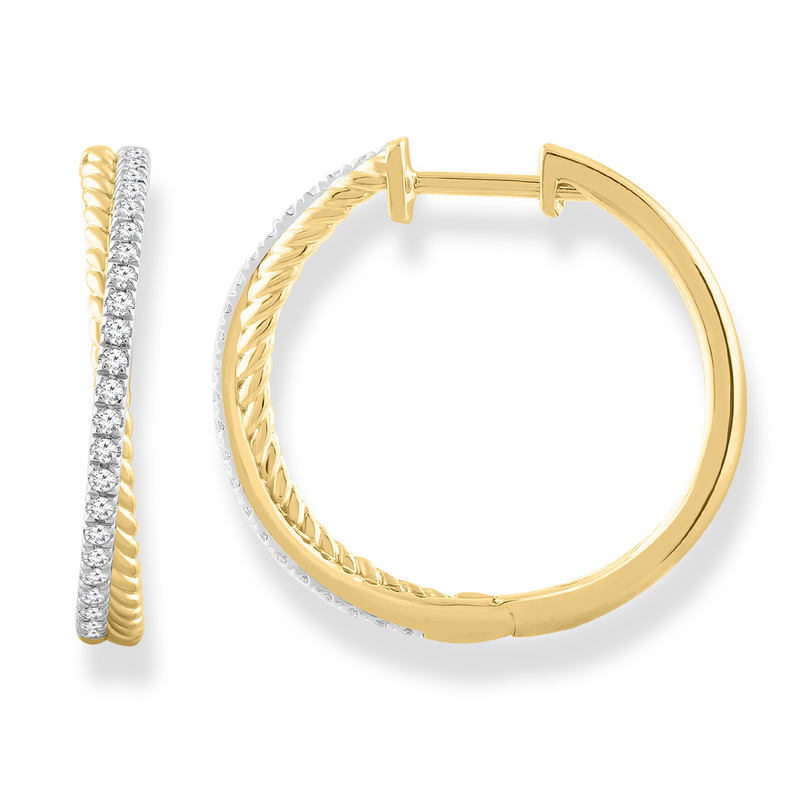 9K YLW GOLD 0.25CT HI I1 DIAMOND E/R E-16557-025-Y