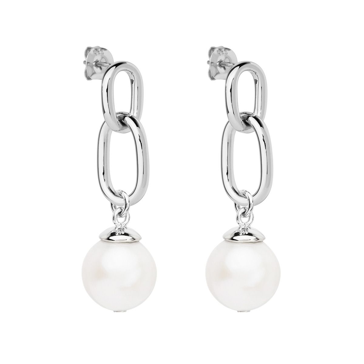 NAJO Sea Nymph Silver and Pearl Drop Earrings