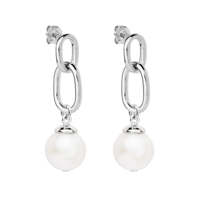 NAJO Sea Nymph Silver and Pearl Drop Earrings