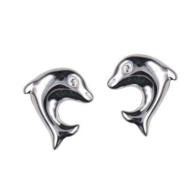 SS DOLPHIN EARRING EF69