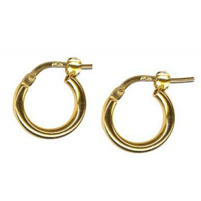 SS ITALIAN PLAIN HOOP EARRINGS HEP28