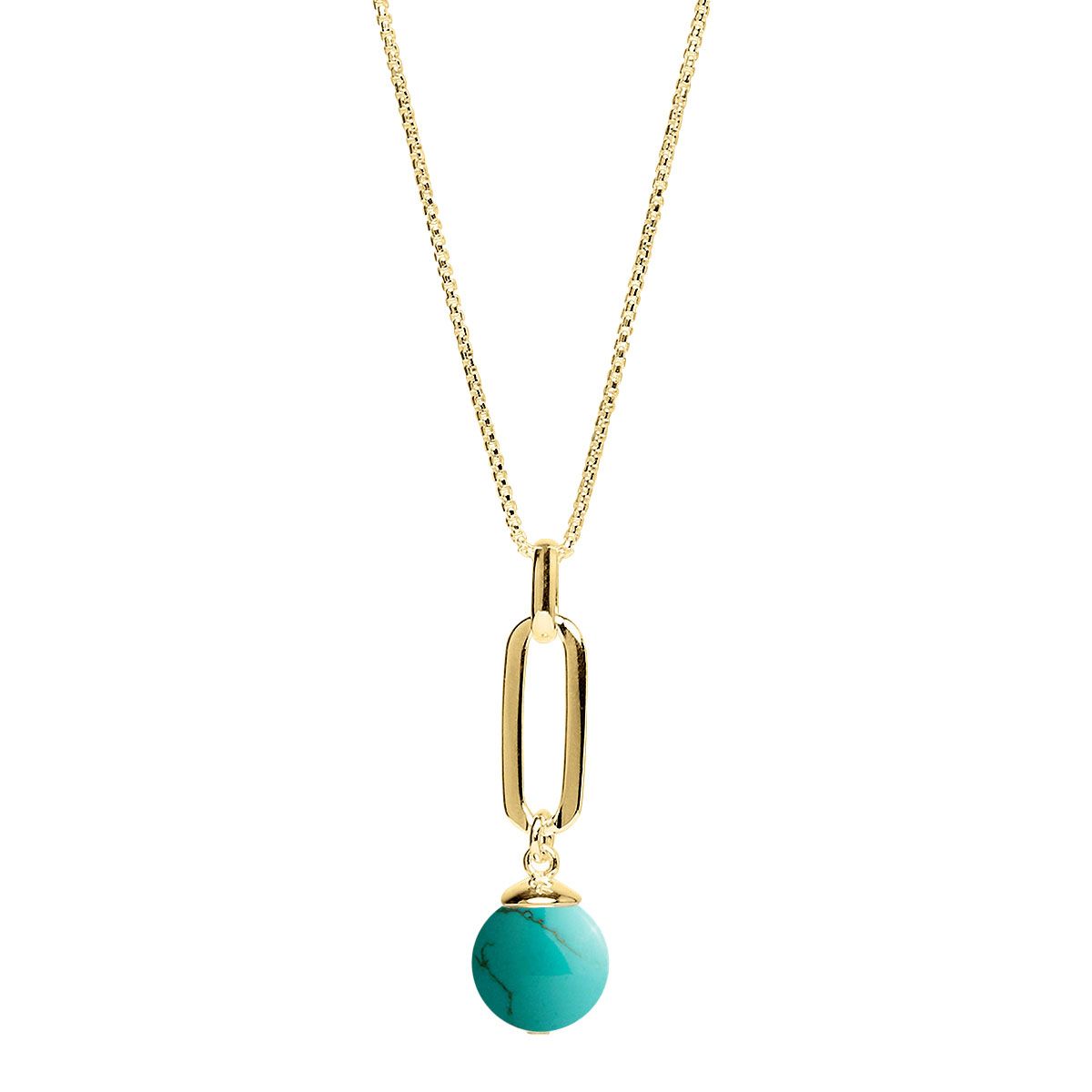 The Enchantress Turquoise Pendant Necklace yellow gold N7198