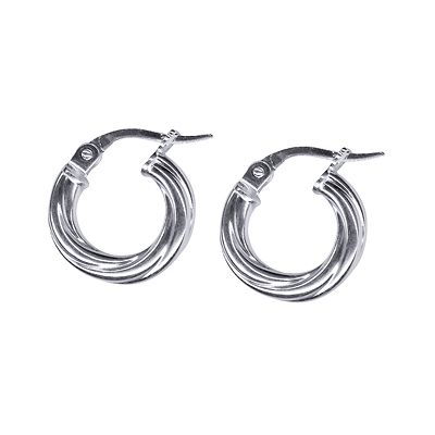 SS ITALIAN TWIST HOOP EARRINGS HET38