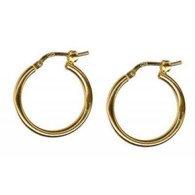 SS ITALIAN PLAIN  HOOP EARRINGS HEP215