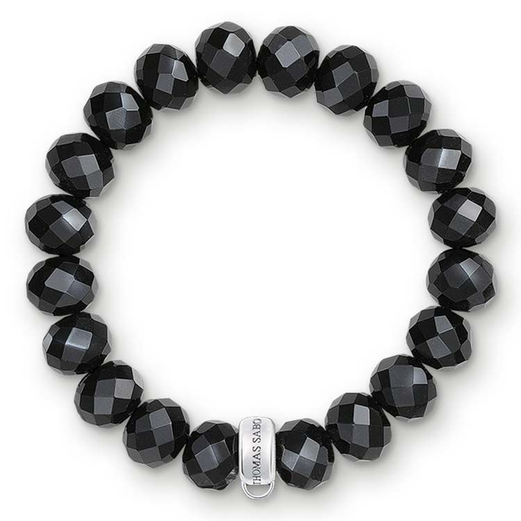 C/CLUB BLACK OBSIDIAN BRACELET 15.5cm CX0035M