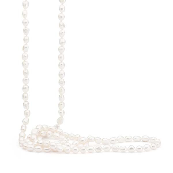 Viola Necklace - White keshi 8.5-9mm FWP strand 120cm NO CLASP SP198