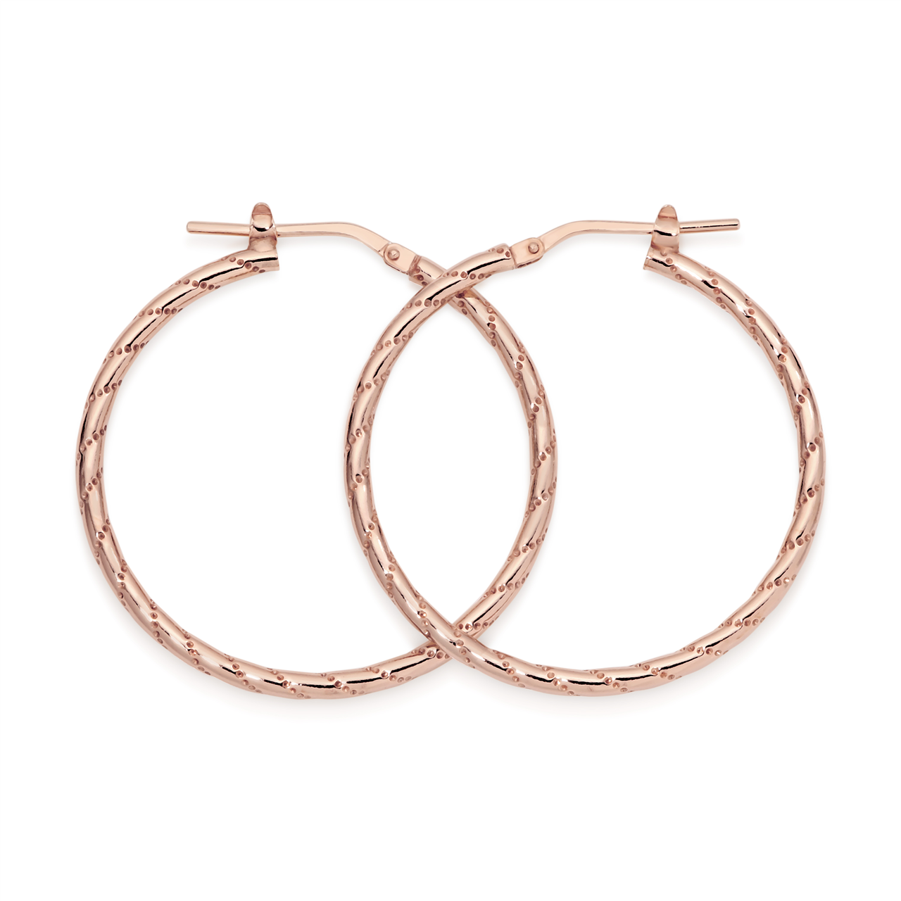 SS RGP 30mm 2mm polished hoop with diamond cut line AG00702