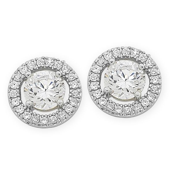 Sterling Silver Cubic Zirconia Earrings M2233