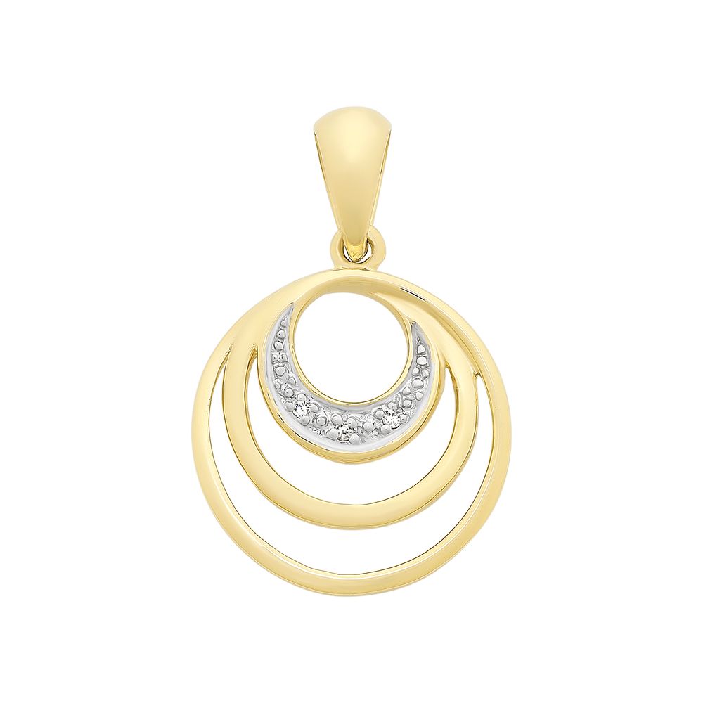 9ct Gold Pendant set with Diamonds M3131