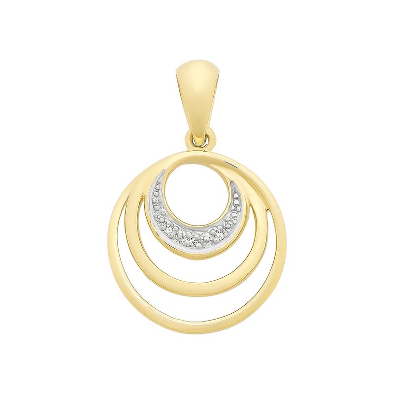 9ct Gold Pendant set with Diamonds M3131