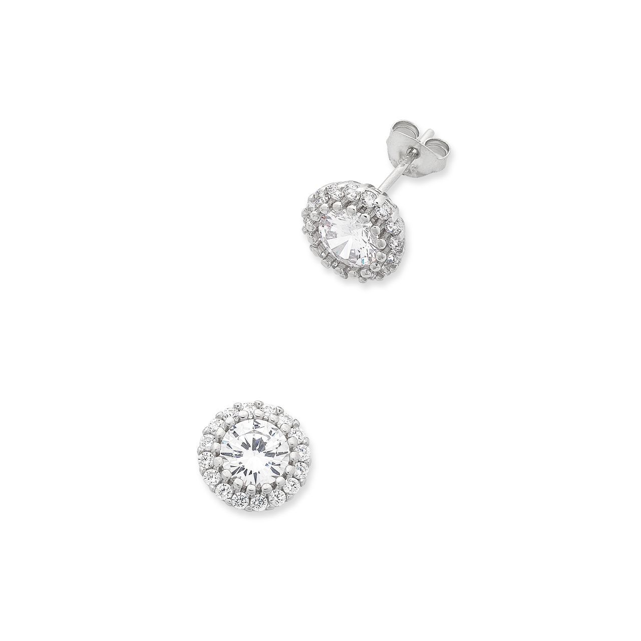 Sterling Silver Cubic Zirconia Earrings M2840