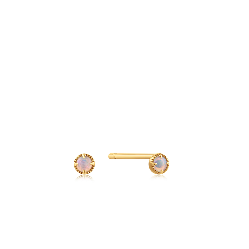 2 14K YG OPAL STUD EARRINGS EAU001-25YG