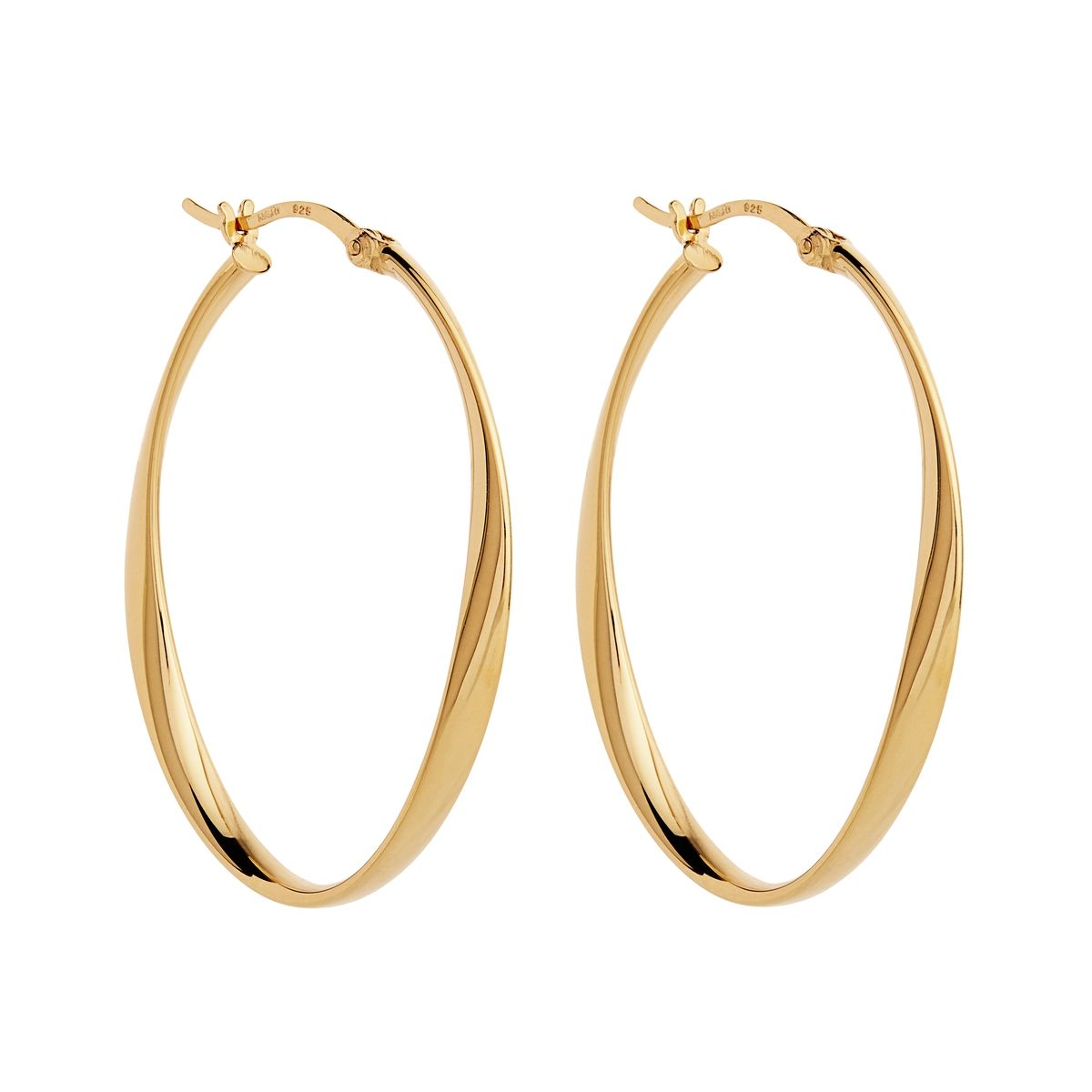 NAJO Cinta Large Hoop Earring Gold Plated E6954