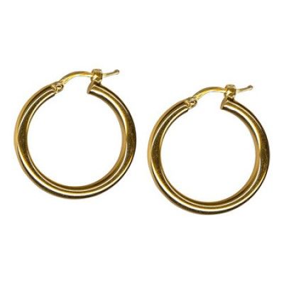 SS ITALIAN PLAIN HOOP EARRINGS HEP320