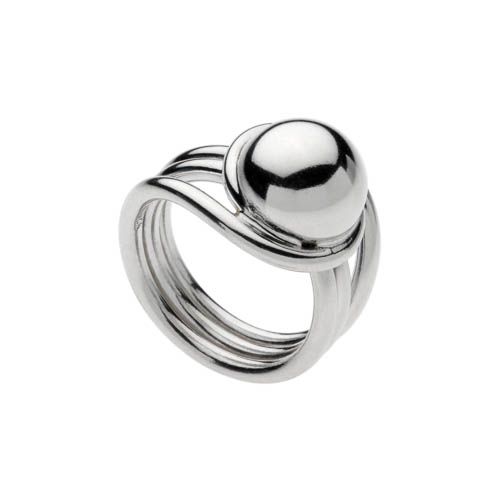 15mm silver multi-wire ring with dome centre LARGE (cannot be resized) R2228L