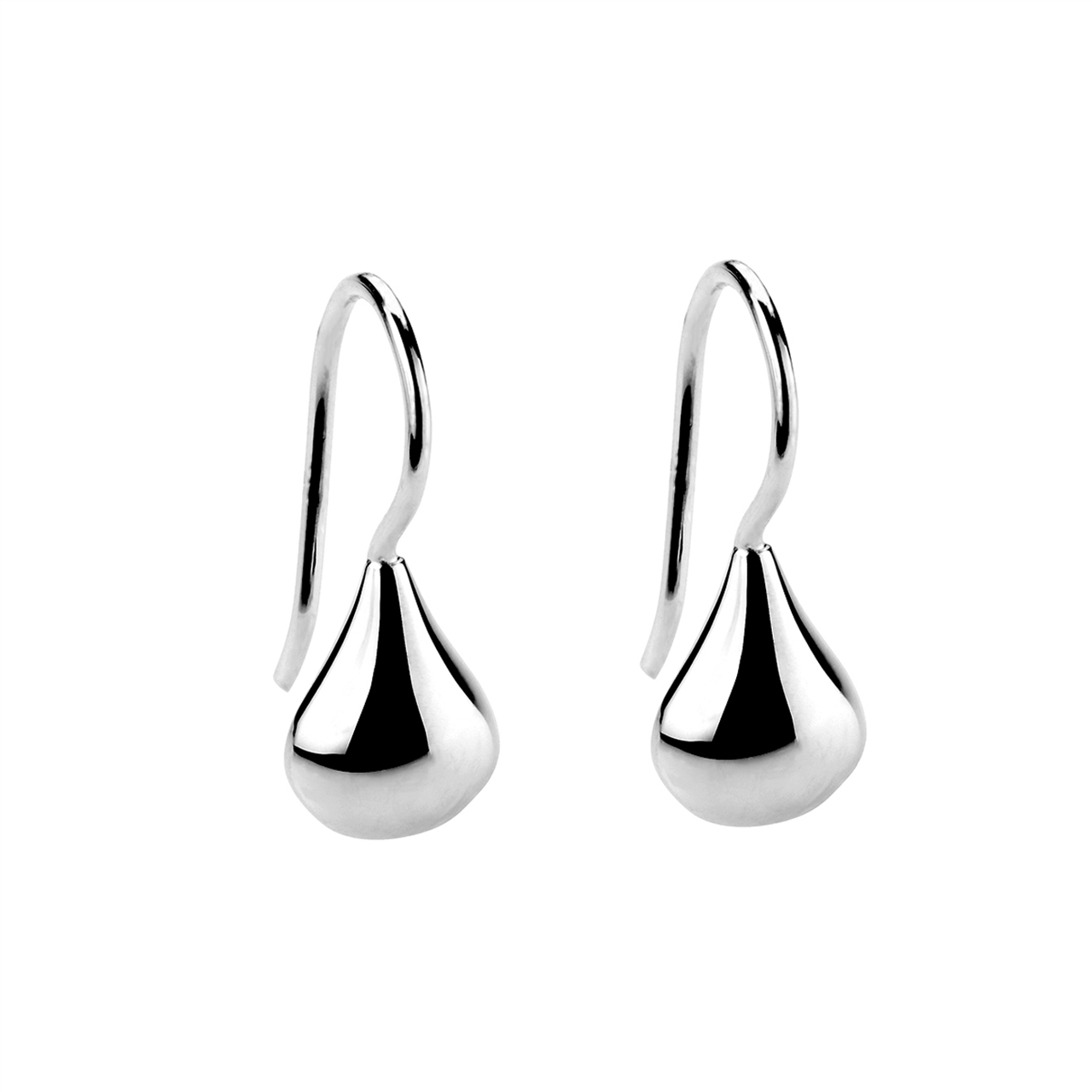 8x18mm silver teardrop on fixed hook E3231