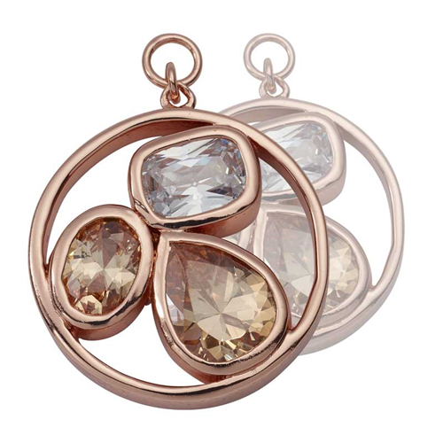 7A SIMPLICITY ROSÉ G/P 20mm EARRING EAC2066RGM