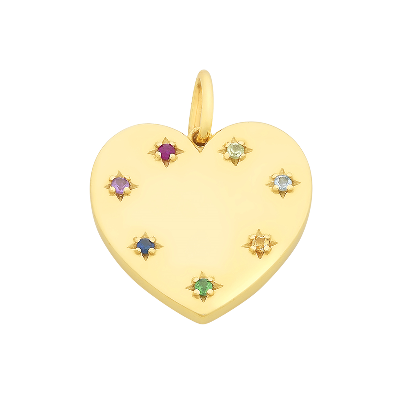 9ct Gold Multi Gemstone Pendant M3138