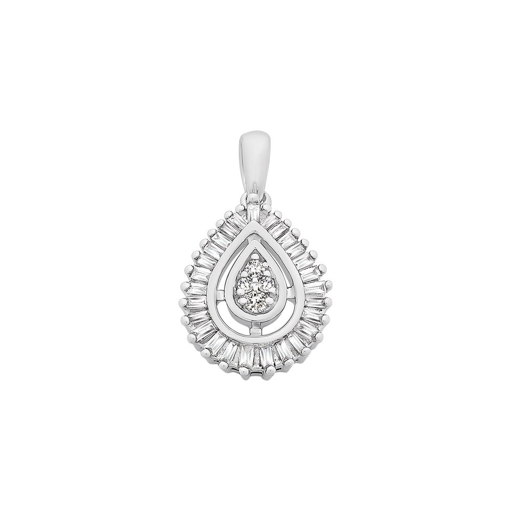 9ct White Gold 0.20ct TWD Diamond Pendant M3154