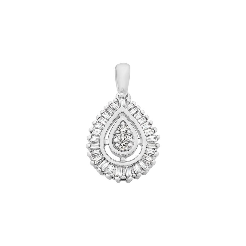 9ct White Gold 0.20ct TWD Diamond Pendant M3154