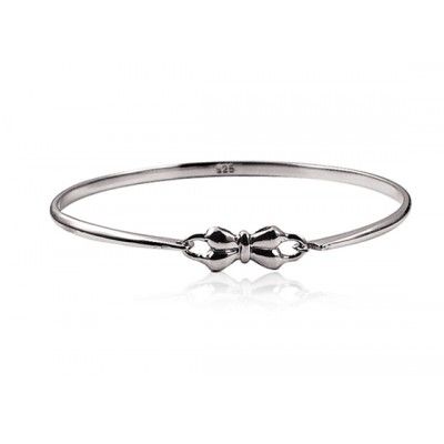 S/S BABY BOW OPENING BANGLE 45MM B599