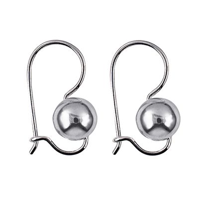 SS 8MM EURO BALL EARRING EU8