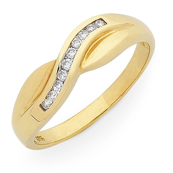 9ct Gold Diamond Set Ring M1078