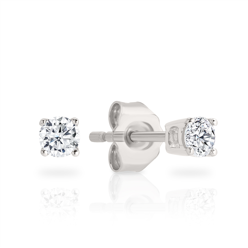 MP3253 9W 0.25ct claw set diamond studs (OWLB) AU00275