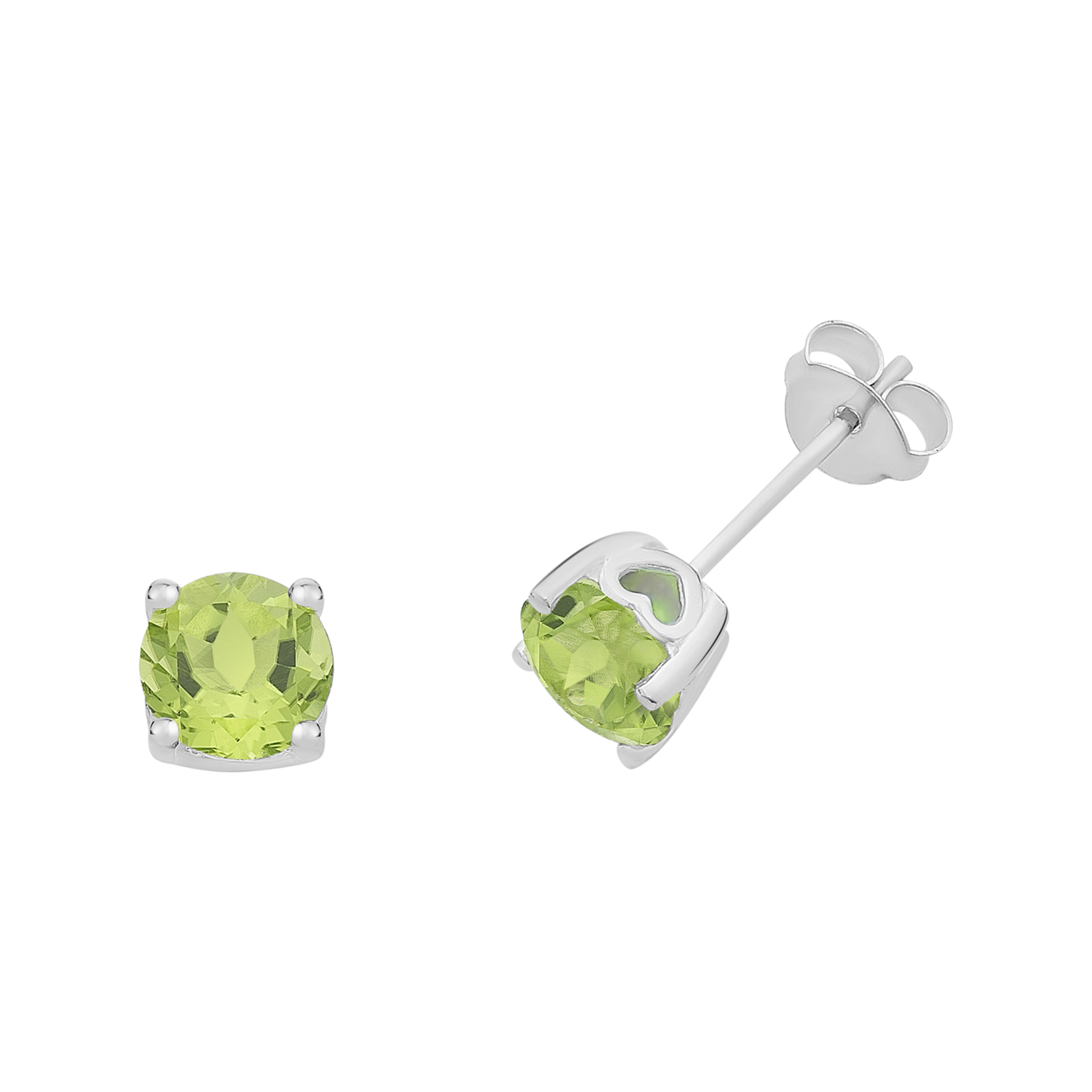 Sterling Silver Peridot Stud Earrings M3089