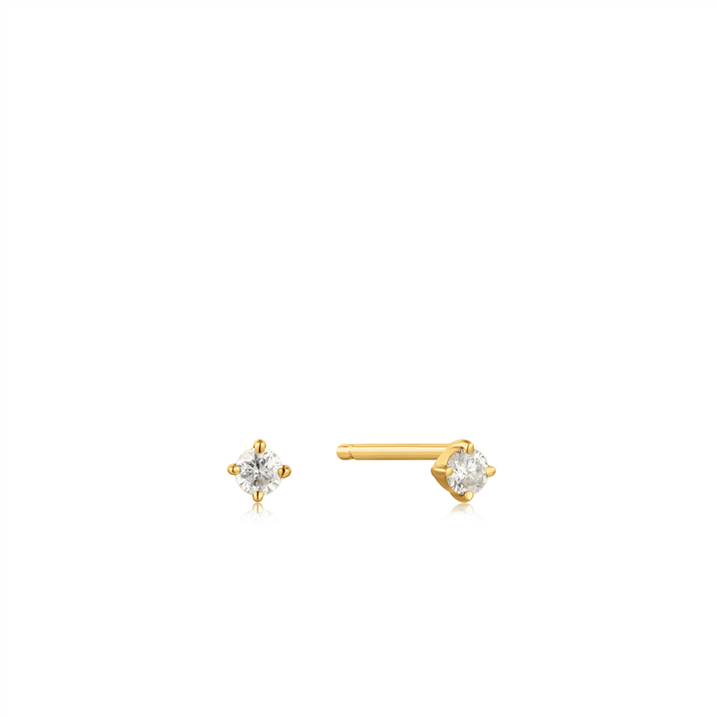 2 14K YG DIAMOND STUD EARRINGS EAU001-23YG