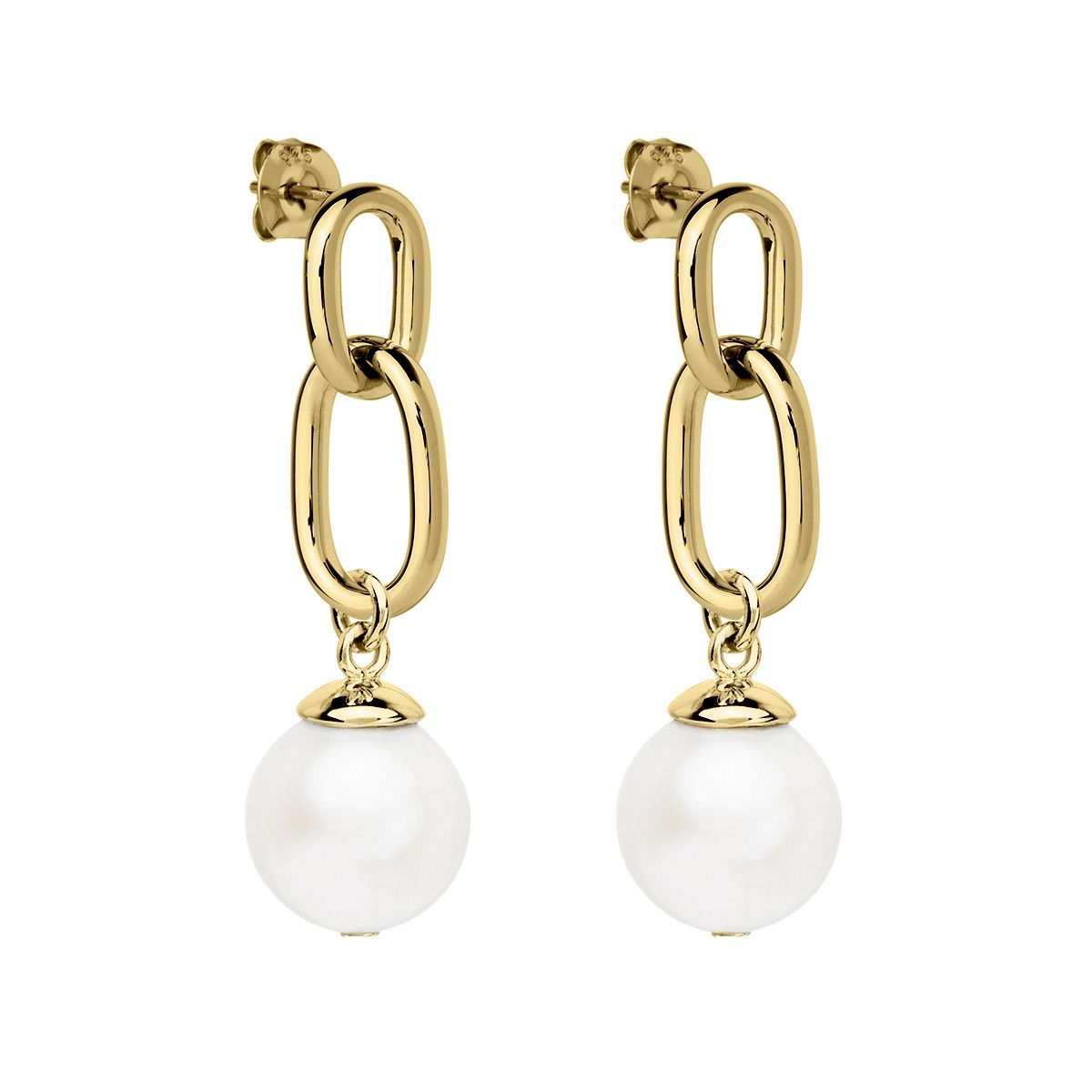 NAJO  Sea Nymph Yellow Gold and Pearl Drop Earrings