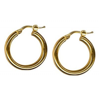 SS ITALIAN PLAIN HOOP EARRINGS HEP315