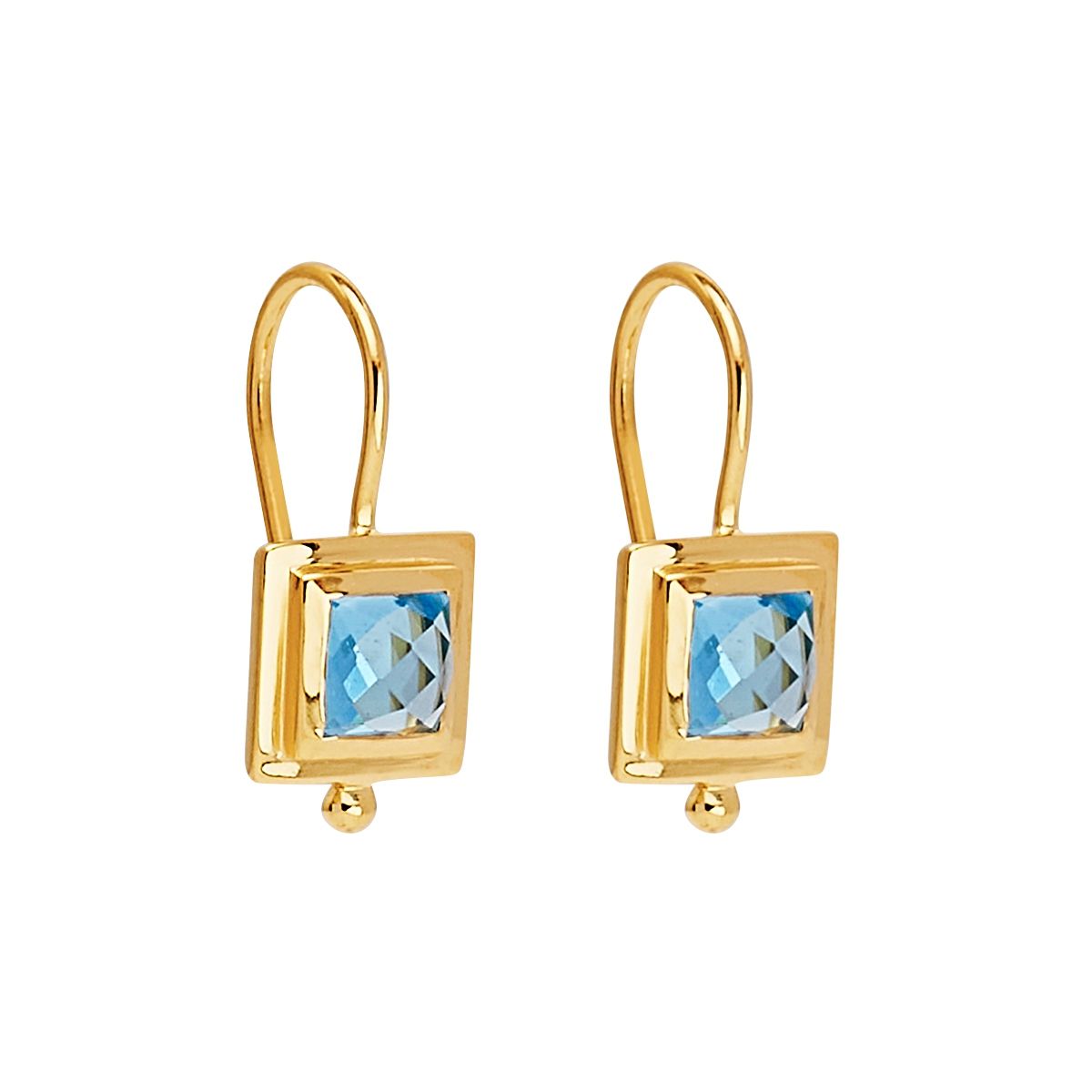 NAJO &#39;Como&#39; Blue Topaz Hook Earrings E6533