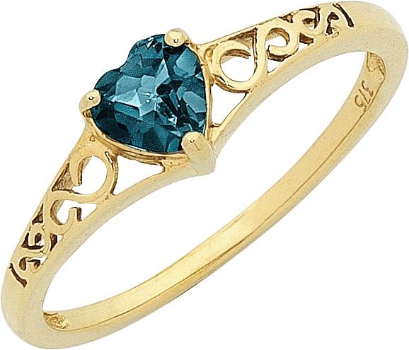 9ct Gold London Blue Topaz Ring M2853