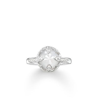 TR2027M56 PURE LOTOS MILKY QUARTZ RING TR2027M56