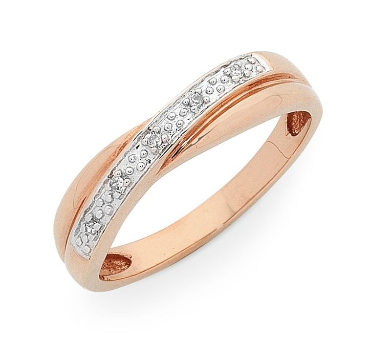 9ct Rose Gold Diamond Set Ring M2936