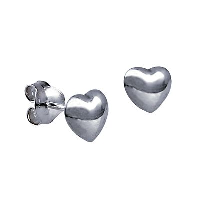 SS PLAIN HEART EARRING EF88