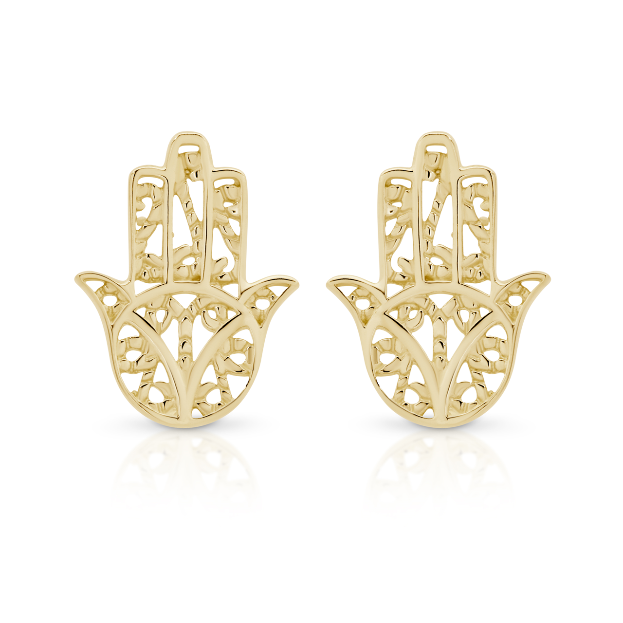 9Y hamsa stud earrings AU00706