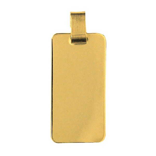 Sterling Silver Rectangle Engraving Shape Pendant