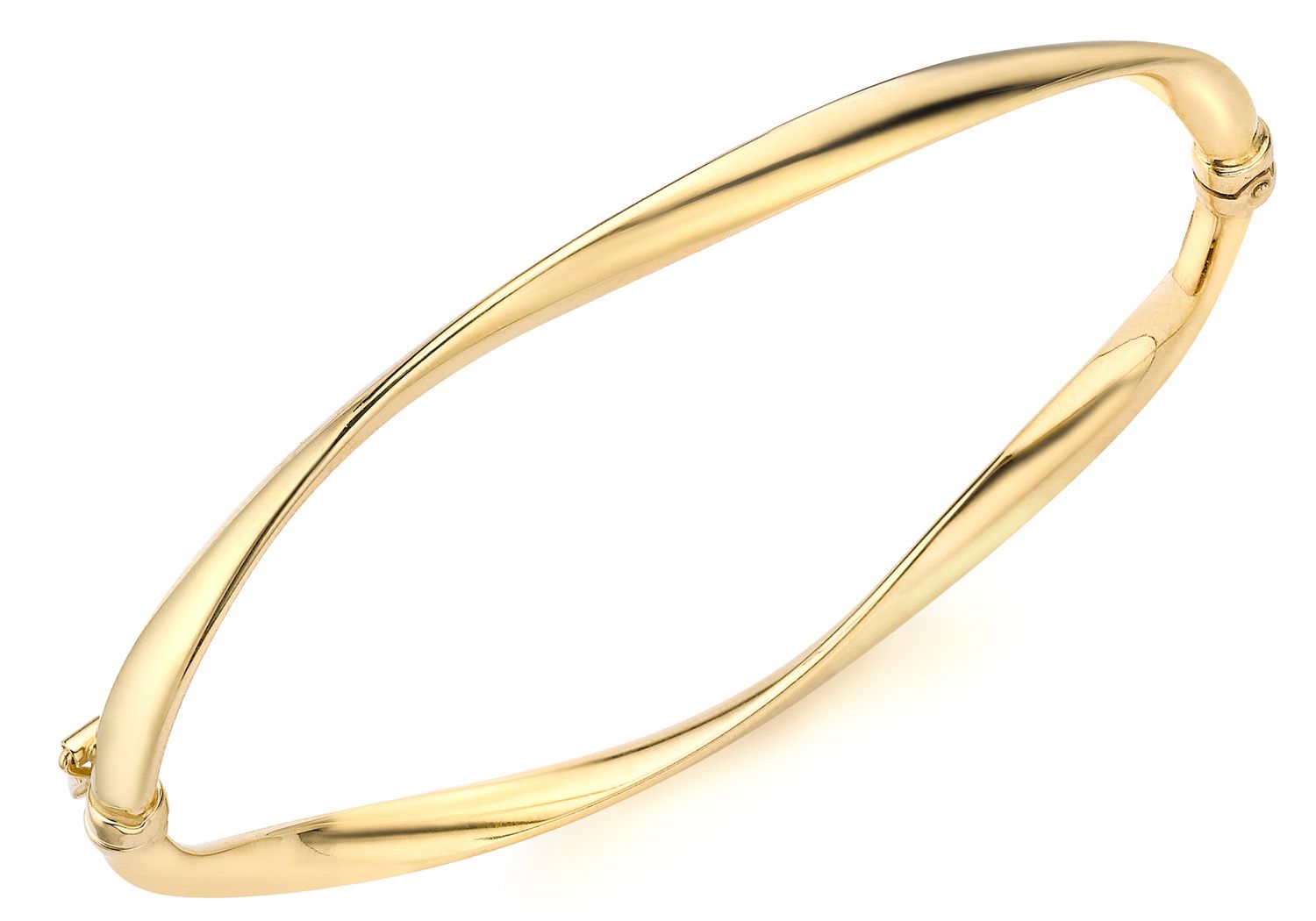 9K YG HLW ORGANIC TWIST BANGLE 60mm 1.34.1491