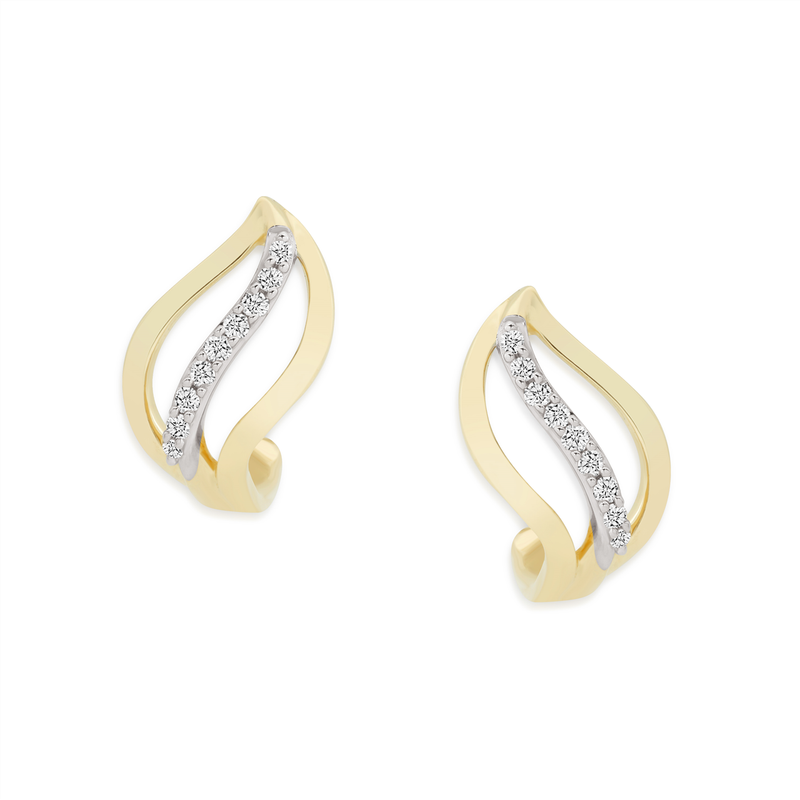 9Y diamond set triple strand studs AU00291