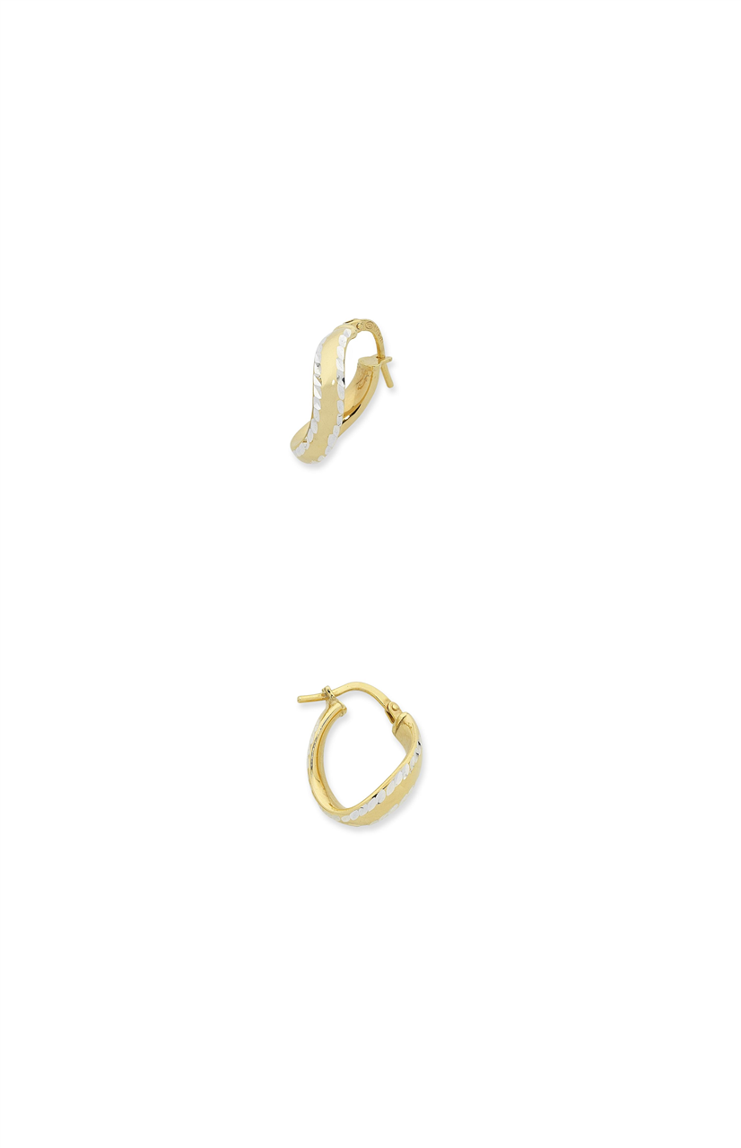 9ct Gold Silver Filled Hoop Earrings M2661