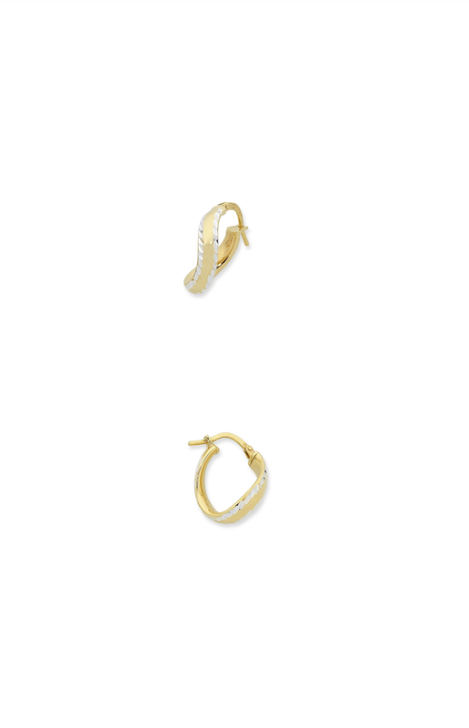 9ct Gold Silver Filled Hoop Earrings M2661