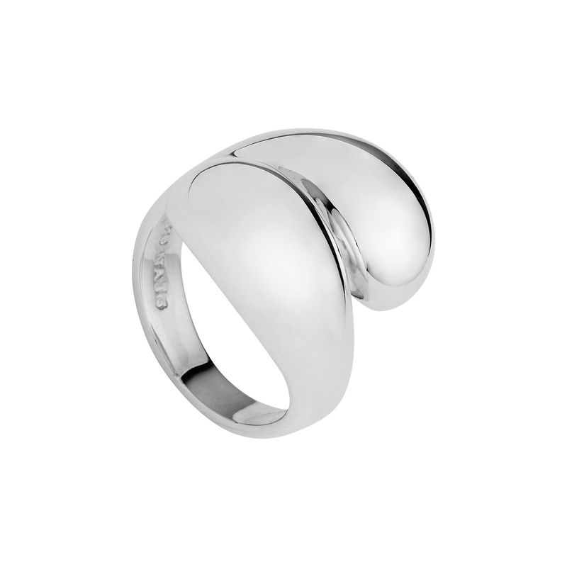 20mm wide silver wrapover ring MEDIUM R6825M