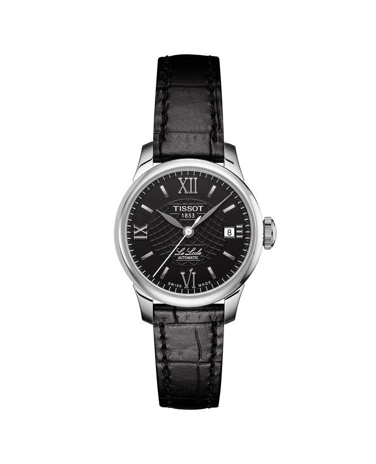 LE LOCLE/GR/A/STEEL/LEA.BLACK/BLACK DIAL T41112357