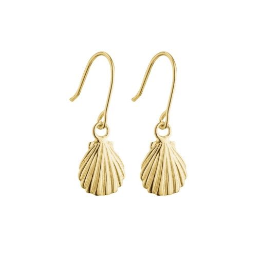 Sterling silver Gold Plated sea shell earring