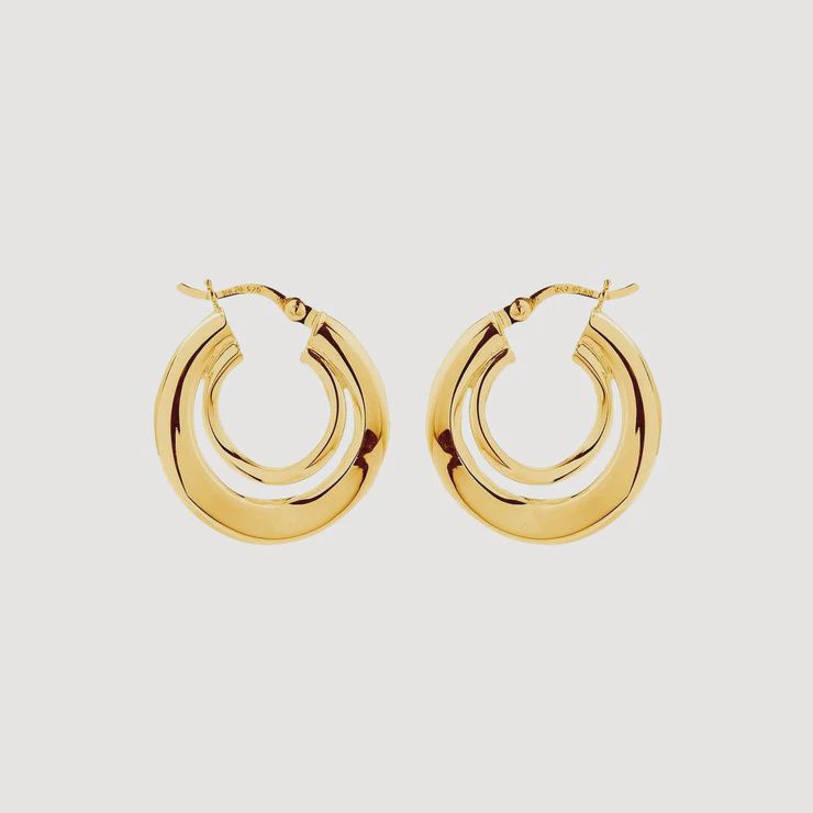 Baby Strudel Hoop - Yellow Gold Plated