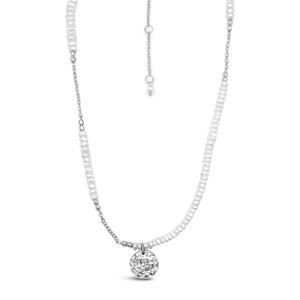 Pearl Tide Disc Necklace
