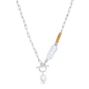 Peach Moonlight Fob Necklace