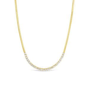 Golden Arc Cz Necklace